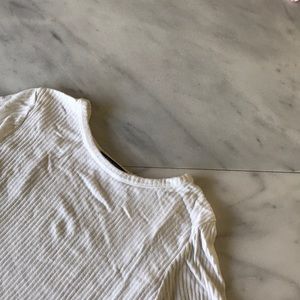 Brandy Melville White Knit Crop